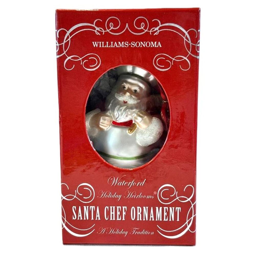 Waterford Holiday Heirlooms Santa Chef Ornament Williams-Sonoma collaboration